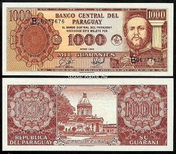 Picture of PARAGUAY 1000 Guaranies 1998 P214a UNC