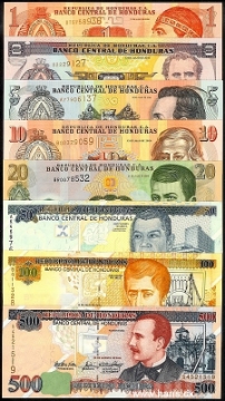 Picture of HONDURAS 1-500 Lempiras 2004-08 UNC