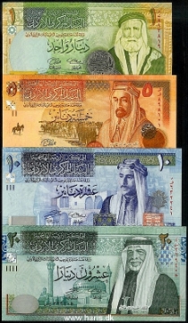 Picture of JORDAN 1-20 Dinars 2006-08 Pnew-37 UNC