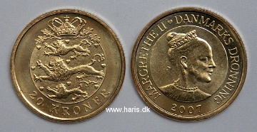 Picture of DENMARK 20 Kroner 2007 KM 891 UNC