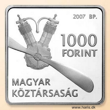 Picture of HUNGARY 1000 Forint 2007 Libelle KM797 BU