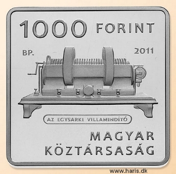 Picture of HUNGARY 1000 Forint 2011 Ányos Jedlik KM829 PROOF