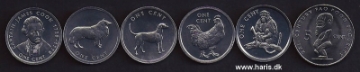 Picture of COOK INSLANDS 1-5 Cents 2000-03 KM369-423 UNC