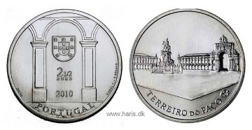 Picture of PORTUGAL 2½ Euro 2010 Terreiro Do Paco UNC