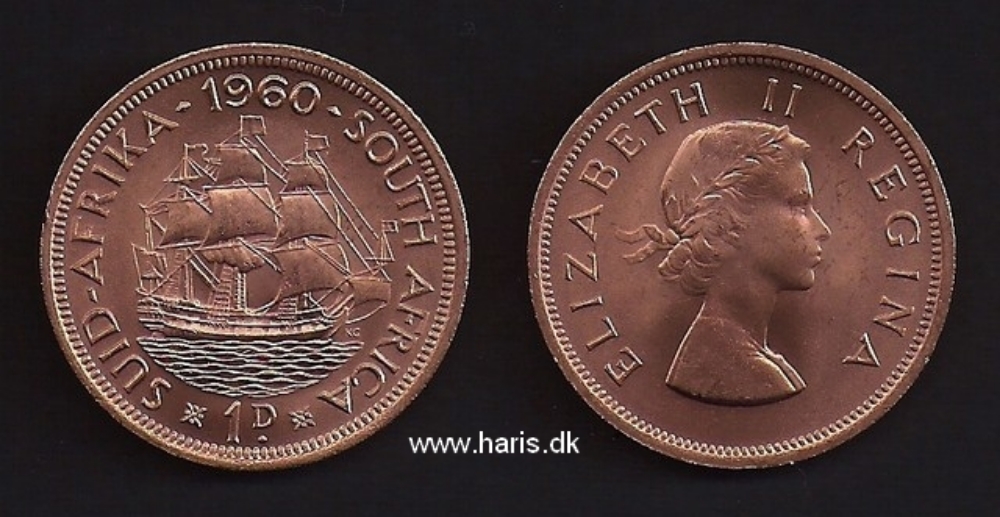 Picture of SOUTH AFRICA 1 Penny 1960 KM46 UNC