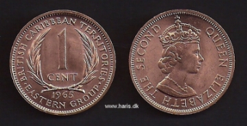Picture of EAST CARIBBEAN STATES 1 Cent 1965 KM2 UNC