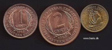 Picture of EAST CARIBBEAN STATES 1-5 Cents 1965 KM2-4 UNC