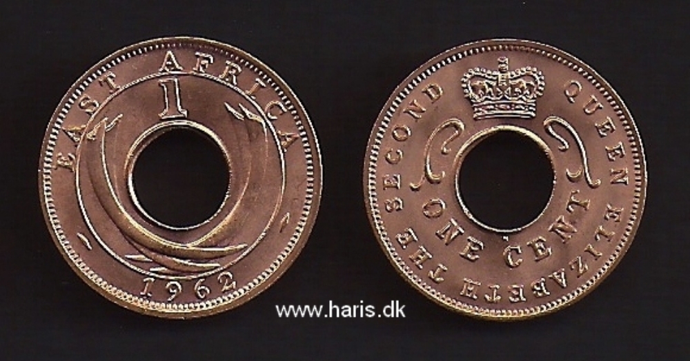 Picture of BRITISH EAST AFRICA 1 Cent 1962 KM35 UNC