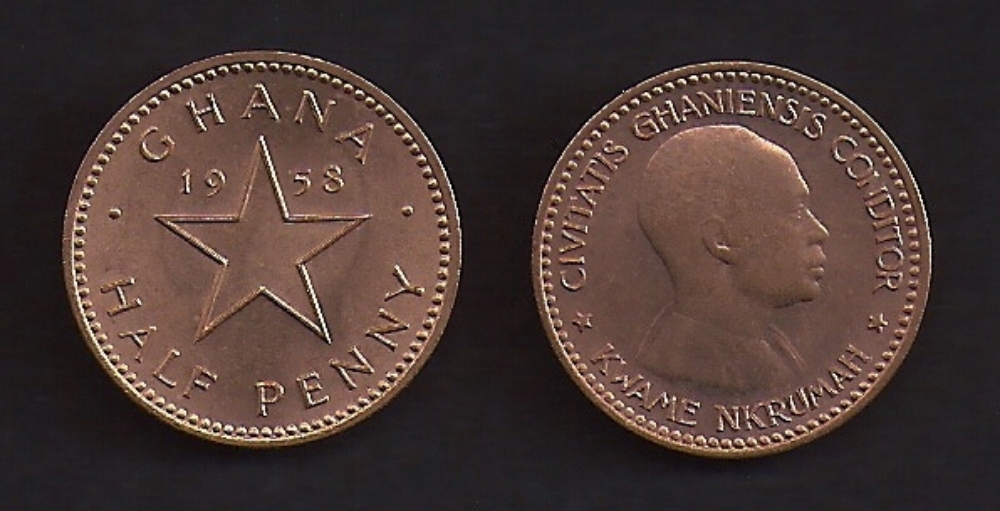 Picture of GHANA ½ Penny 1958 KM1 UNC