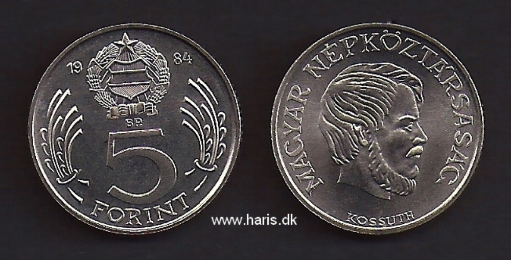 Picture of HUNGARY 5 Forint 1984 KM635 UNC