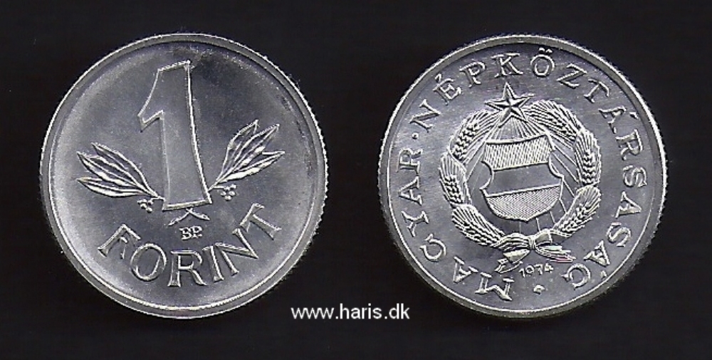 Picture of HUNGARY 1 Forint 1974 KM575 UNC