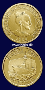 Picture of DENMARK 20 Kroner 2009 Lightship XVII KM935 UNC