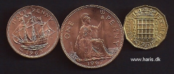 Picture of GREAT BRITAIN ½ Penny - 3 Pence 1963-67  UNC