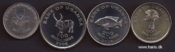 Picture of UGANDA 50-500 Shillings 2003-08 KM new-69 UNC