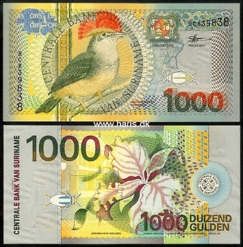 Picture of SURINAME 1000 Gulden 2000 P 151 UNC
