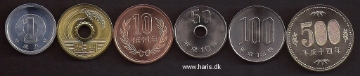 Picture of JAPAN 1-500 Yen 2004 KM 95.2-125 UNC