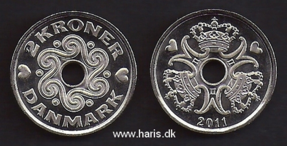 Picture of DENMARK 2 Kroner 2011 KM 874.2 UNC