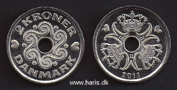 Picture of DENMARK 2 Kroner 2011 KM 874.2 UNC