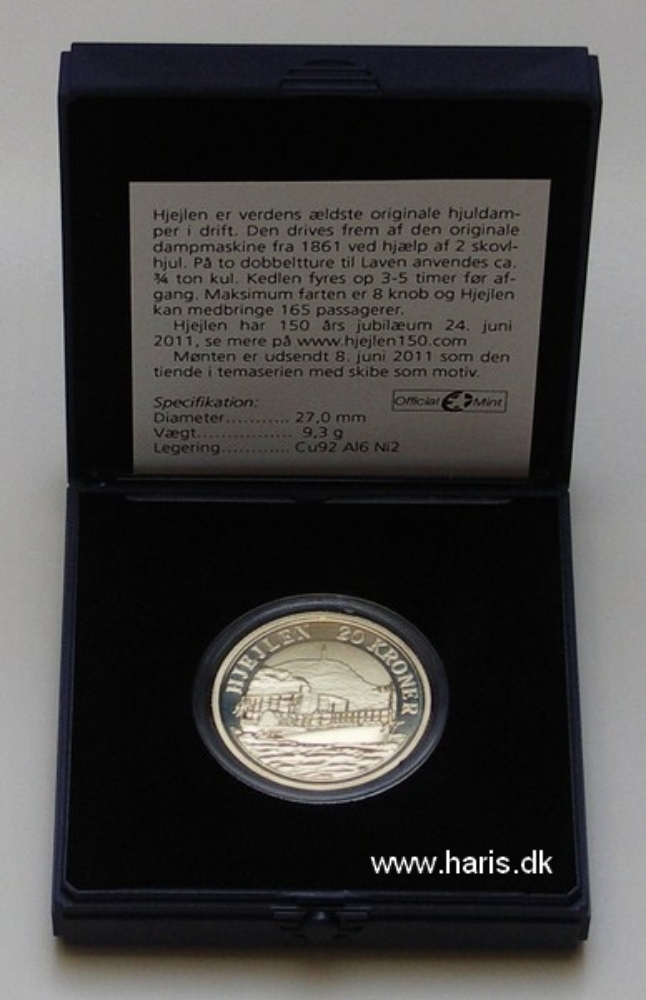 Picture of DENMARK 20 Kroner 2011 "Hjejlen" PROOF