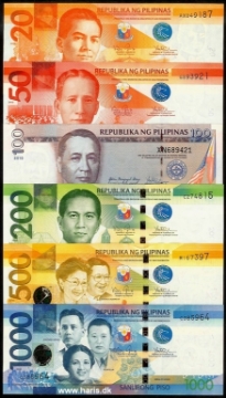 Picture of PHILIPPINES 20-1000 Piso 2010 Pnew UNC