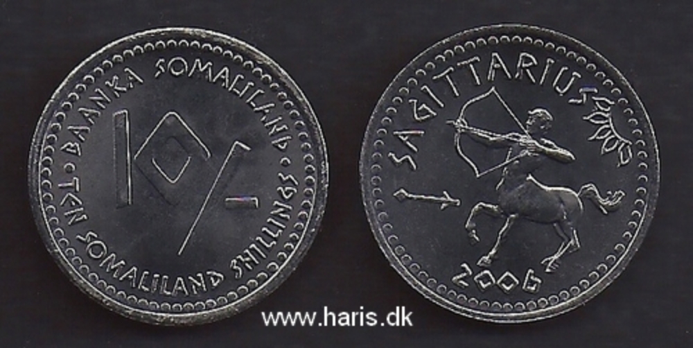 Picture of SOMALILAND 10 Shillings 2006  Sagittarius KM 17 UNC