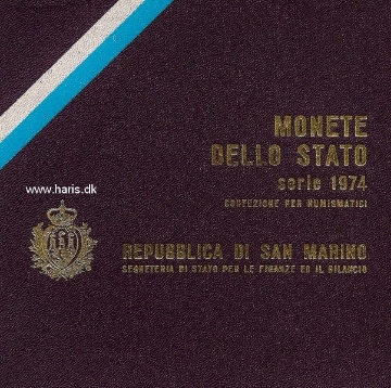 Picture of SAN MARINO 1-500 Lire 1974 8 pc Mint set KM30-37 UNC
