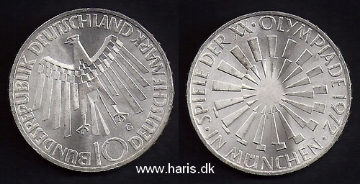 Picture of GERMANY F.R. 10 Mark 1972 G Comm. KM134.1 UNC