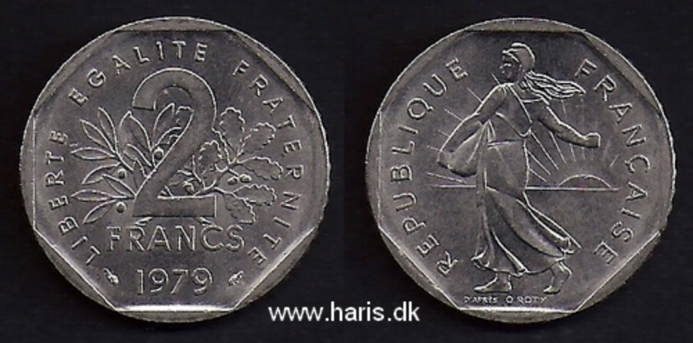 Picture of FRANCE 2 Francs 1979 KM942.1 UNC