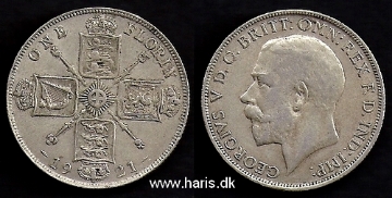 Picture of GREAT BRITAIN 1 Florin 1921 Silver KM817a XF