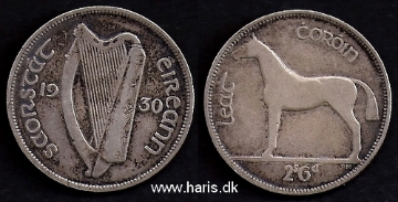 Picture of IRELAND 1/2 Crown 1930 Silver KM8 VF+