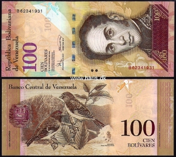 Picture of VENEZUELA 100 Bolivares 2008 19.12. P new UNC