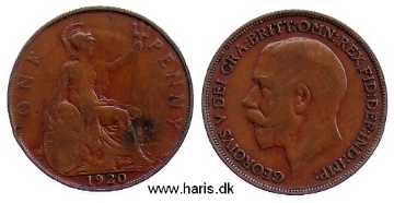 Picture of GREAT BRITAIN 1 Penny 1920 KM810 VF