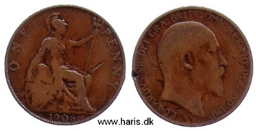 Picture of GREAT BRITAIN 1 Penny 1906 KM794 F