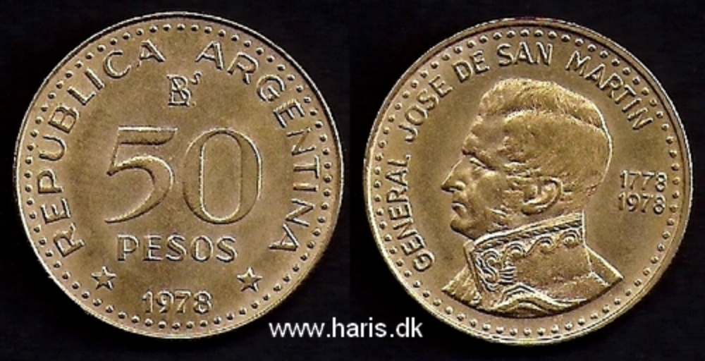 Picture of ARGENTINA 50 Pesos 1978 Comm. KM81 UNC