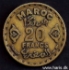 Picture of MOROCCO 20 Francs AH1371 (1952) KM50 XF