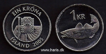 Picture of ICELAND 1 Krona 2005 KM27a UNC