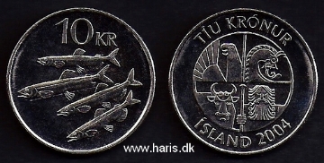 Picture of ICELAND 10 Kronur 2004 KM29.1a UNC