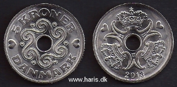 Picture of DENMARK 5 Kroner 2013 KM new UNC