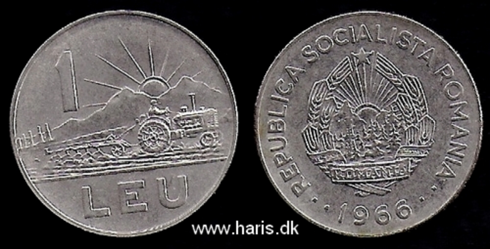 Picture of ROMANIA 1 Leu 1966 KM95 XF