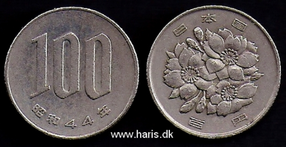 Picture of JAPAN 100 Yen Yr.44 (1969) Showa KM82 VF