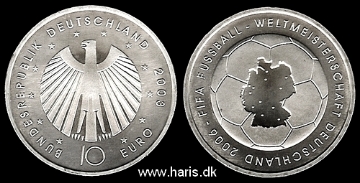 Picture of GERMANY 10 Euro 2003 J Comm. Silver KM223 UNC