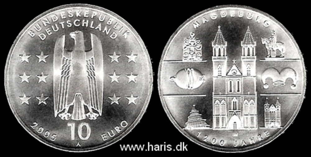 Picture of GERMANY 10 Euro 2005 A Comm. Silver KM240 UNC