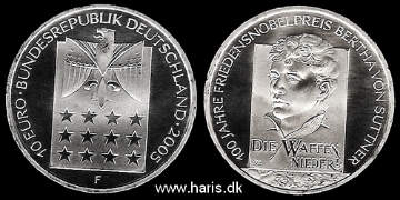 Picture of GERMANY 10 Euro 2005 F Comm. Silver KM242 UNC