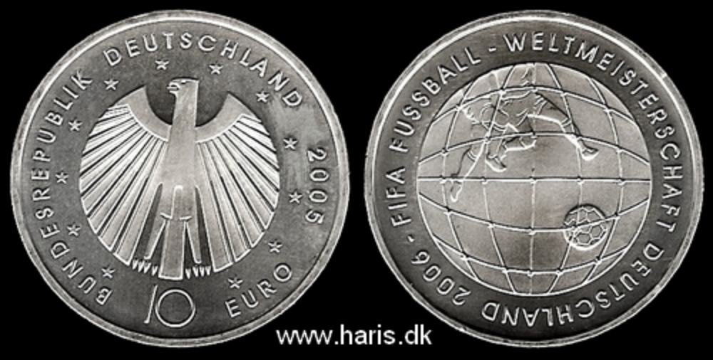 Picture of GERMANY 10 Euro 2005 J Comm. Silver KM243 UNC