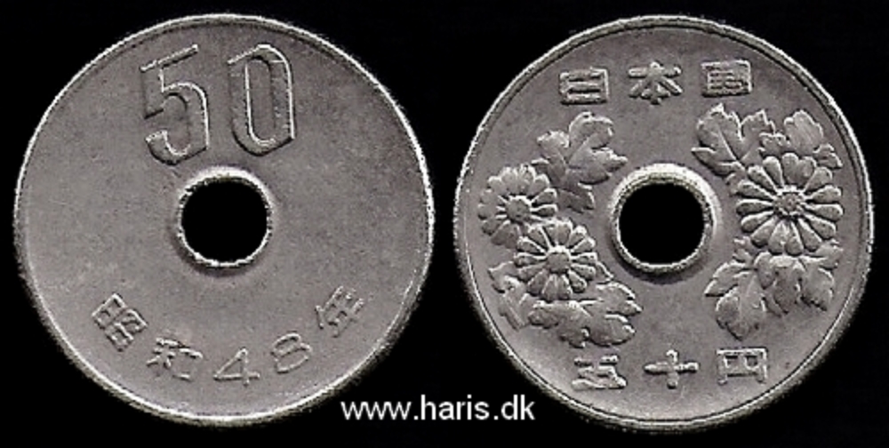 Picture of JAPAN 50 Yen Yr.48 (1973) Showa KM81 VF