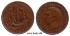 Picture of GREAT BRITAIN 1/2 Penny 1952 KM868 VF