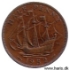 Picture of GREAT BRITAIN 1/2 Penny 1952 KM868 VF