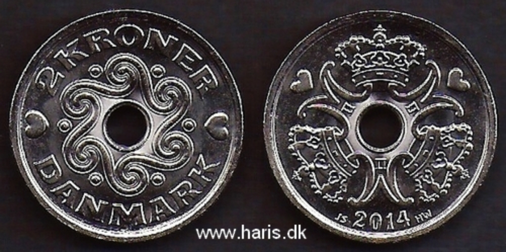 Picture of DENMARK 2 Kroner 2014 KM874.1 UNC