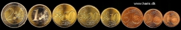 Picture of EUROPEAN UNION (Germany) 1 Cent-2 Euro 2002 KM207-214 UNC