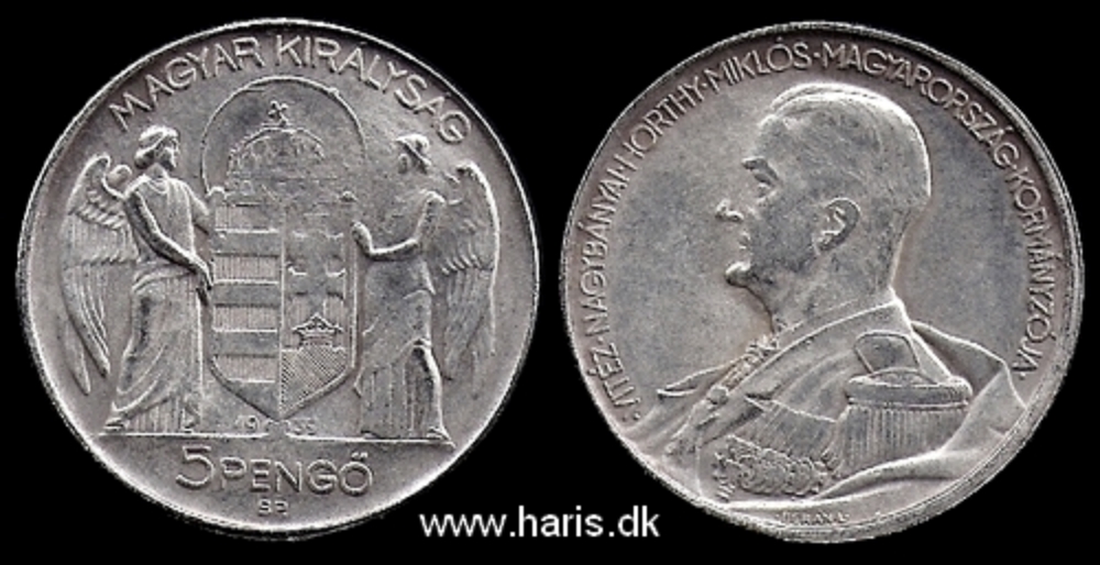 Picture of HUNGARY 5 Pengo 1939 FORGERY 